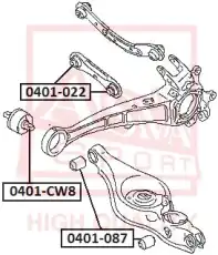 Рычаг подвески ASVA 0401-022