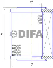 Фильтр воздушный DIFA DIFA4227
