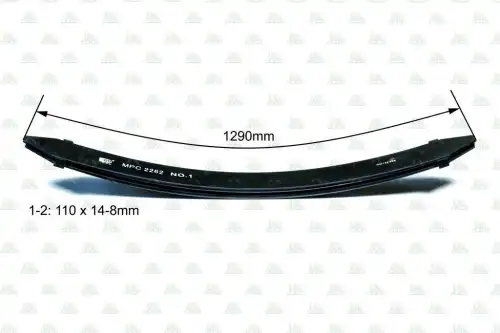 Рессора подвески ZEVS MPC2262
