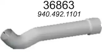 Труба глушителя MB AXOR Hobi 36863