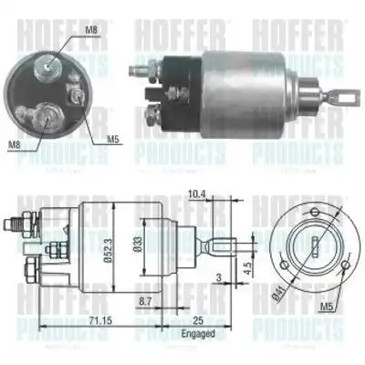 BM Реле стартера втягивающее 6646153 HOFFER