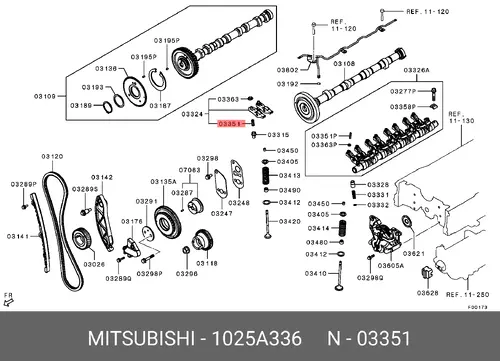 Болт 1025A336 MITSUBISHI