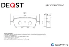 Тормозные колодки дисковые DEQST 10BPR00016000
