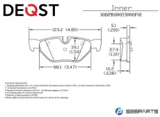 Тормозные колодки дисковые DEQST 10BPR00053000