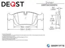 Тормозные колодки дисковые DEQST 10BPF00158000