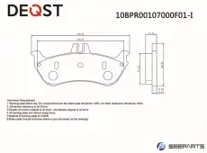 Тормозные колодки дисковые DEQST 10BPR00107000