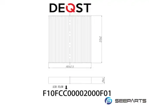 Салонный фильтр DEQST 10FCC00002000