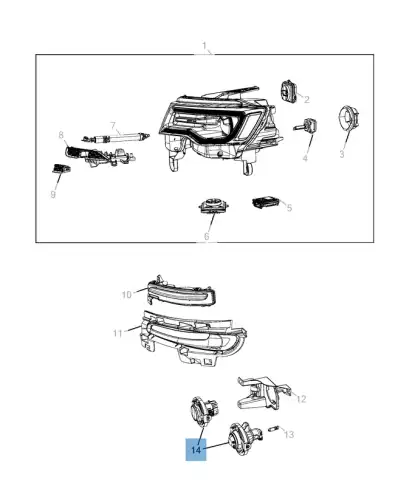 Фара противотуманная MOPAR K68187871AB