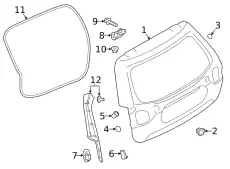 МОЛДИНГ 5-ОЙ ДВЕРИ 63186SJ000 SUBARU