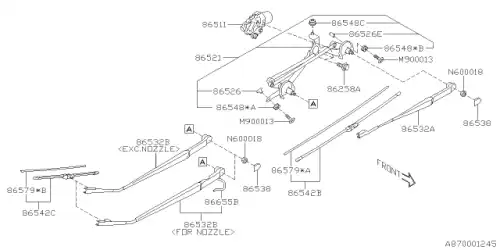 РЕЗИНКА ДВОРНИКА 86579FL050 SUBARU