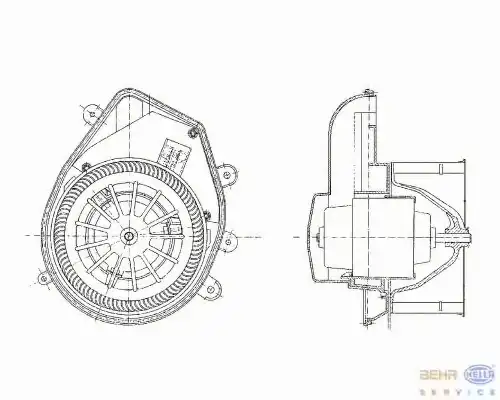 Вентилятор отопителя HELLA 8EW 009 159-131