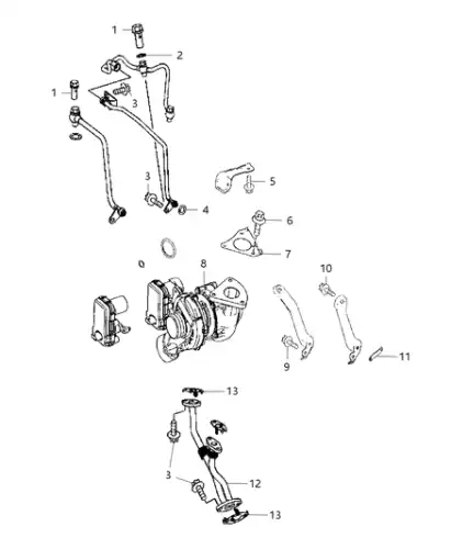 Прокладка глушителя DODGE 68147004AA