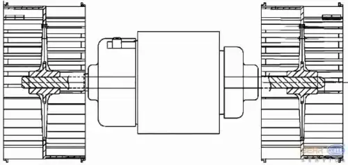 Вентилятор отопителя HELLA 8EW 351 029-041