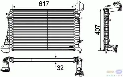 Интеркулер HELLA 8ML 376 746-071