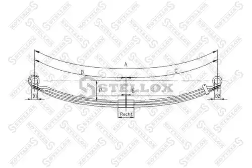 Рессора подвески STELLOX 84-55687-SX
