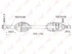 Вал приводной в сборе LYNXAUTO CD-1104