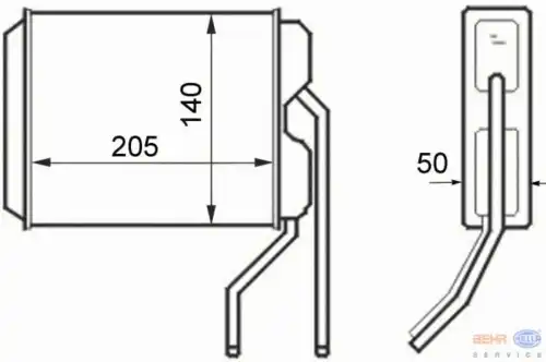 Радиатор печки HELLA 8FH 351 024-411
