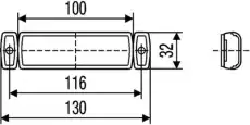 Фонарь габаритный HELLA 2PS 008 645-021