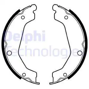 Тормозные колодки барабанные DELPHI LS2085