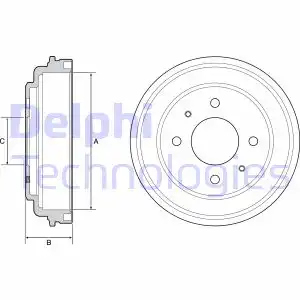 Тормозные барабаны BF546 DELPHI