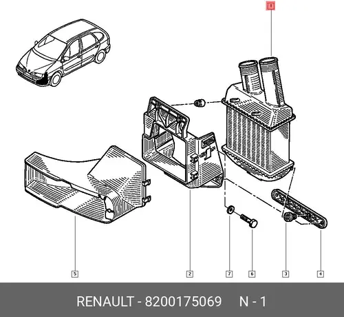 Интеркулер RENAULT 8200175069