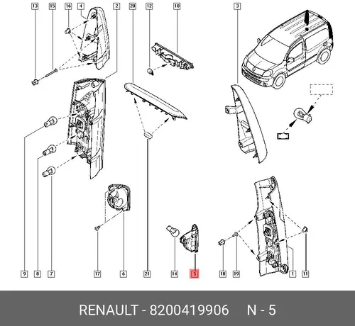 Фара противотуманная RENAULT 8200419906