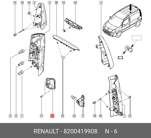 Фара противотуманная RENAULT 8200419908