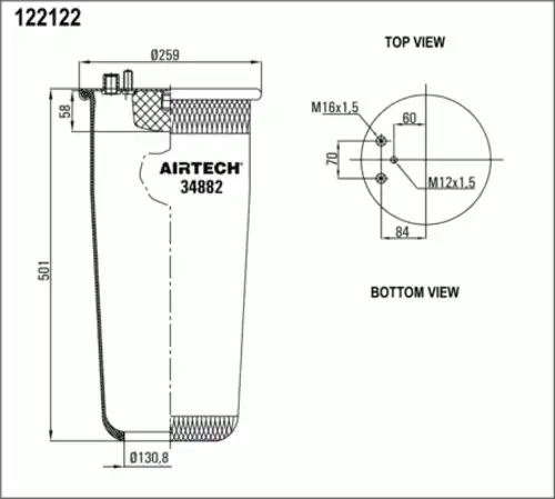 Пневмоподушка AIRTECH 34882P