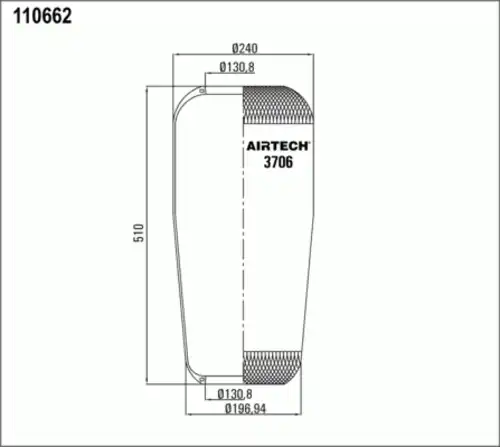 Пневмоподушка AIRTECH 3706
