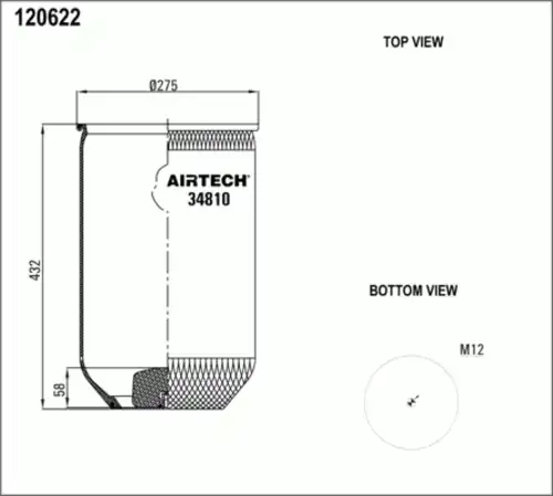 Пневмоподушка AIRTECH 34810T
