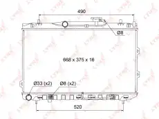 Радиатор системы охлаждения двигателя LYNXAUTO RB-1077