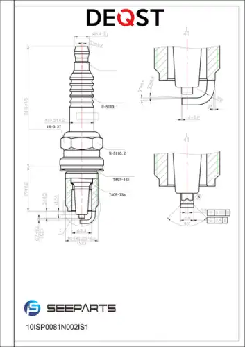 Свеча зажигания DEQST 10ISP0081N002