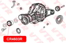 Сайлентблок дифференциала, нижний CR4603R VTR
