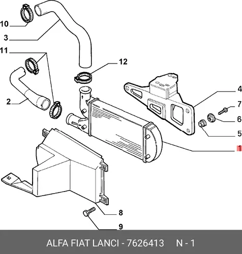Интеркулер ALFA ROMEO 7626413