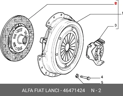 Диск сцепления LANCIA 46471424