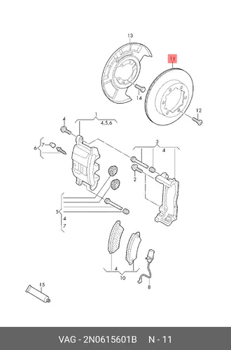 BREMSSCHEI 2N0615601B VAG