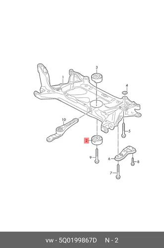 GUMMILAGER 5Q0199867D VAG