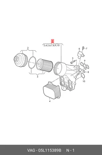 OELFILTER 05L115389B VAG