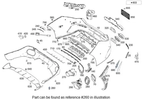 Bracket, Bumper ! \MB 118 885 31 02