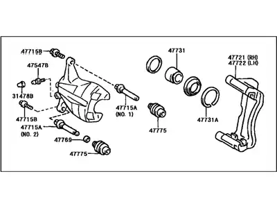 Суппорт тормозной TOYOTA / LEXUS 4775033181