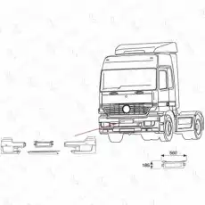 бампер! центральная часть \MB Actros 1840LS-1853LS 941/90 COVIND