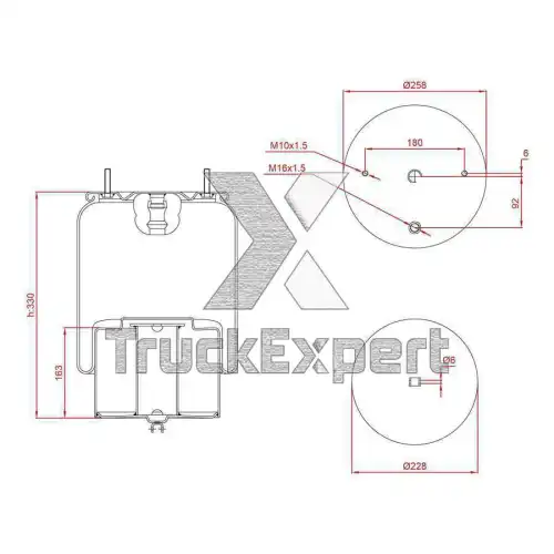Пневмоподушка TRUCKEXPERT ED 14718-K