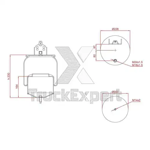 Пневмоподушка TRUCKEXPERT ED 17803-K