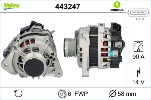 Генератор VALEO 443247