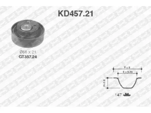 Комплект ГРМ (ремень ролик) KD45721 NTN