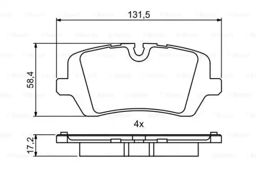 Тормозные колодки дисковые BOSCH 0 986 494 810