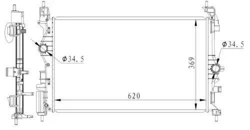 Радиатор системы охлаждения двигателя NRF 59272