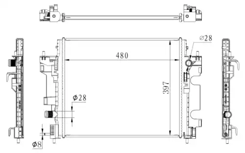 Радиатор системы охлаждения двигателя NRF 59274