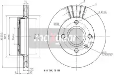 Тормозной диск MAXGEAR 190711 вентилируемый , передняя ось