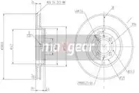 Тормозной диск MAXGEAR 190734 вентилируемый , передняя ось